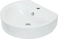 Раковина Sanita Luxe Best BSTSLWB01, подвесная, белая, полукруглая, фарфор, 55,5x44,5 см