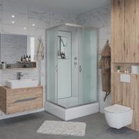 Душевая кабина Niagara NG-33974-14QBK, угловая, прямоугольная, 4 места, матовое стекло