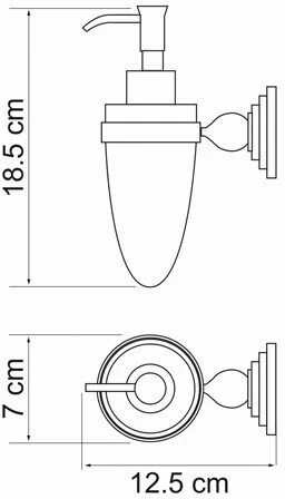 Дозатор для жидкого мыла WasserKraft Ammer K-7099