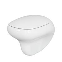 Унитаз Diamond 123T20001R (530*405*375) БЕЛЫЙ подвесной БЕЗОБОДКОВЫЙ с толстой крышкой, 2 места