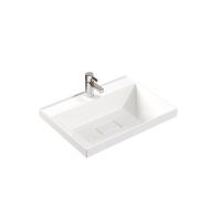 Умывальник TOPPUS Style 60, мраморный, встраиваемый сверху, квадратный, белый, 60 см