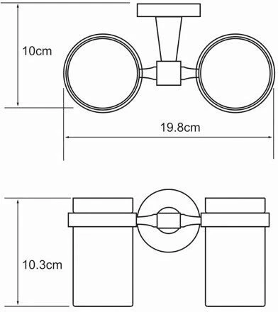 Подстаканник двойной WasserKraft Isen K-4028D