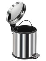 Ведро-контейнер BERGES для мусора с педалью 5 л, хром