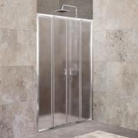 Душевая дверь BelBagno "UNIQUE-BF-2-150/180-P-Cr", прозрачная, монтаж напольный
