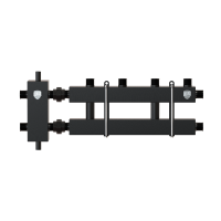 Блок коллекторный на 2-3 выхода (вверх-вниз), стрелка 60 кВт, с кронштейнами