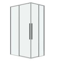Душ.ограждение 300.K33.01.1090.10.00 Galaxy (100*90*195) хром, стекло прозрачное, 2 места