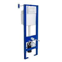 Инсталляция Berges Wasseraus Atom 410, двухрежимный смыв, шумоизоляция, белая/синяя