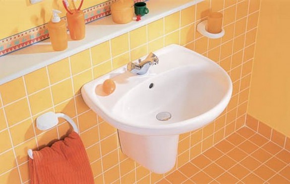 Раковина Jika Lyra, подвесная, полукруглая, белая, фаянс, 55x19x45 см