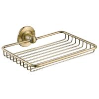 Полка-корзина для ванной Timo Nelson Антик 160022/02, латунь, решетчатая, настенная, бронзовая