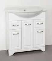 Тумба без раковины с раковиной Style Line Олеандр-2 75 (2ящ.) Байкал 75, белая