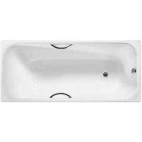 Чугунная ванна Wotte Start, 160х75 см, белая, глянцевая, противоскользящее дно