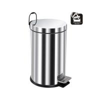 Ведро-контейнер BERGES для мусора с педалью 8 л, микролифт,хром