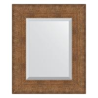 Зеркало настенное с фацетом EVOFORM в багетной раме медная кольчуга, 47х57 см, BY 3944