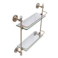 Полка стеклянная двойная ART&MAX ANTIC CRYSTAL AM-E-2682BSJ-Br