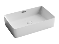 CN5025 Умывальник чаша накладная прямоугольная, слив-перелив Element 600*380*140мм