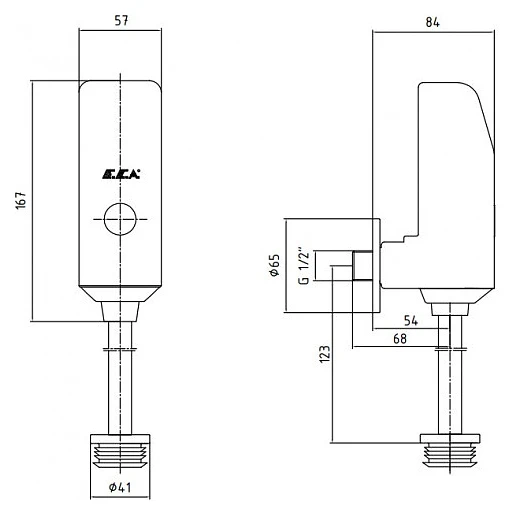 Смывное устройство для писсуара E.C.A. 108111001EX