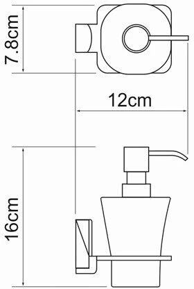 Дозатор для жидкого мыла WasserKraft Leine K-5099