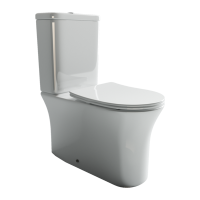 CN1904-B Напольная пристенная безободковая чаша унитаза STAR Rimless c горизонтальным выпуском