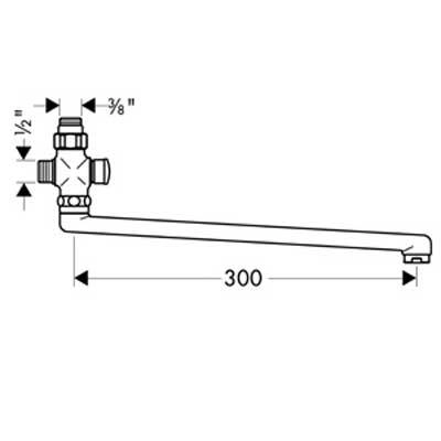 Излив для ванны Hansgrohe Metropol S 14495000 хром (Уценка)