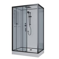 Душ.каб. NG-6912-01QR BLACK (1200х800х2100) низкий поддон (16 см) стекло ТОНИРОВАННОЕ, 4 места