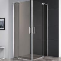 Душевой уголок Cezares Slider 110x80 SLIDER-AH-2-70/80-100/110-BR-Cr профиль Хром стекло бронзовое