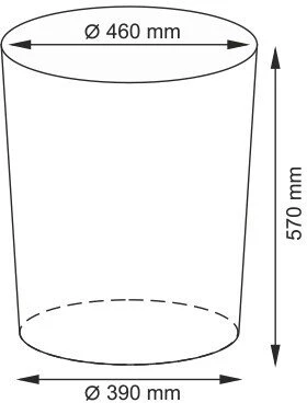 Плетеная корзина для белья с крышкой WasserKraft Leine WB-350-L