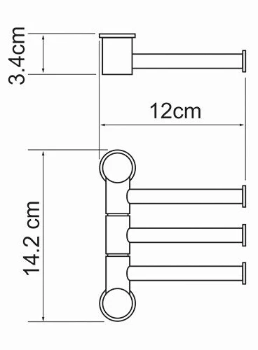 Держатель полотенец WasserKraft K-1053 тройной