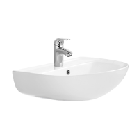 Раковина Aquatek AQ5420-00, подвесная, фарфоровая, белая, овальная, 44x55 см