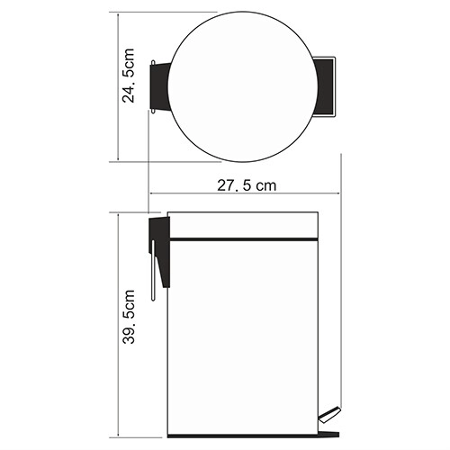 Ведро для мусора WasserKraft 12L K-612