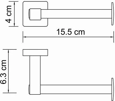 Держатель туалетной бумаги WasserKraft Lippe K-6596