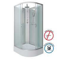 Душ.каб. NG-33984-14LBKT (900х800х2100-2400) средний поддон (26см) стекло МАТОВОЕ 4 места