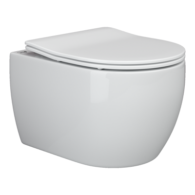 Подвесной унитаз PLAY Rimless+Шумоизоляционная панель+Система инсталляции с кнопкой Flat цвет хр/мат