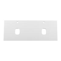 Столешница из МДФ с двумя отверстиями под раковину и с двумя отверстиями под смеситель BelBagno EK-140-2-BL Bianco Lucido