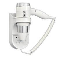 Фен для волос настенный "Puff-1600В", белый, 1,6 кВт,  с розеткой