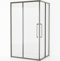 Душевой уголок Cezares Relax-304 120x90 RELAX-304-AH-2-120/90-C-GM профиль Оружейная сталь стекло прозрачное