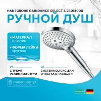 Ручной душ Hansgrohe Raindance Select S 26014000 Хром