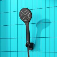 D0208000BL Comfort душевой набор: лейка 1f, шланг, держатель, черный