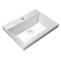 Раковина BelBagno Marino BB600/450, врезная, прямоугольная, 60x45 см, белая