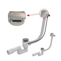 Сточный комплект для ванны с заполнением и переливом "Клик-Клак" квадратный 800 мм X01505