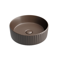 CN6057MDB Умывальник чаша накладная круглая (цвет Темно-Коричневый Матовый) 360*360*115мм