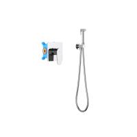 Набор гигиенический AQUATEK ОБЕРОН AQ1219CR, встраиваемый, рычажное управление, латунь, хром