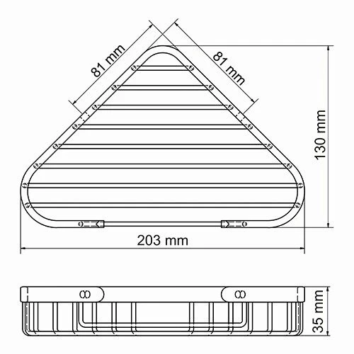 Полка WasserKraft K-733WHITE металлическая