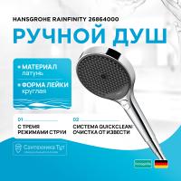 Ручной душ Hansgrohe Rainfinity 26864000 Хром