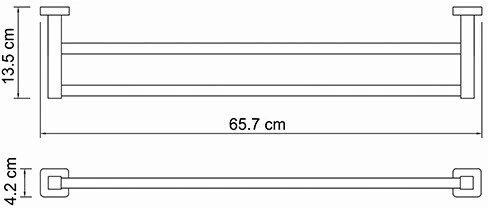 Держатель полотенец двойной WasserKraft Lippe K-6540