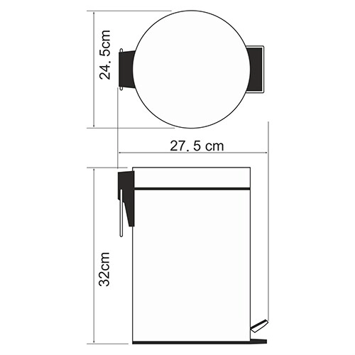 Ведро для мусора WasserKraft 7L K-637