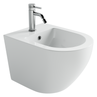 CN11002 Подвесное биде Uno, 1 отверстие под смеситель, с крепежом для полностью скрытого монтажа, цв