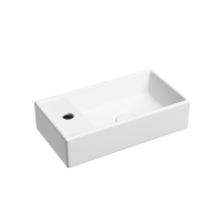 CN6051RMW Умывальник подвесной прямоугольный (чаша справа, отверстие под смеситель слева) цвет белый