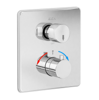 Термостат E.C.A., для ванны, латунь, нержавеющая сталь, высота 22 см, излив 20 см