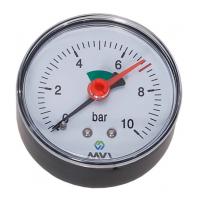 Манометр аксиальный MVI, до 10 бар, D63 мм, подключение G1/4
