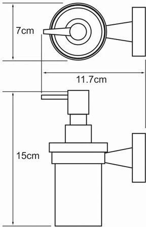 Дозатор для жидкого мыла WasserKraft Isen K-4099